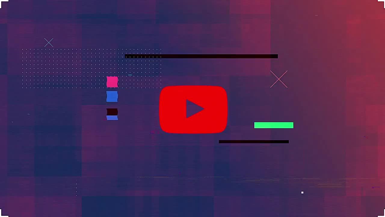 现代故障徽标显示动画素材库精选AE模板