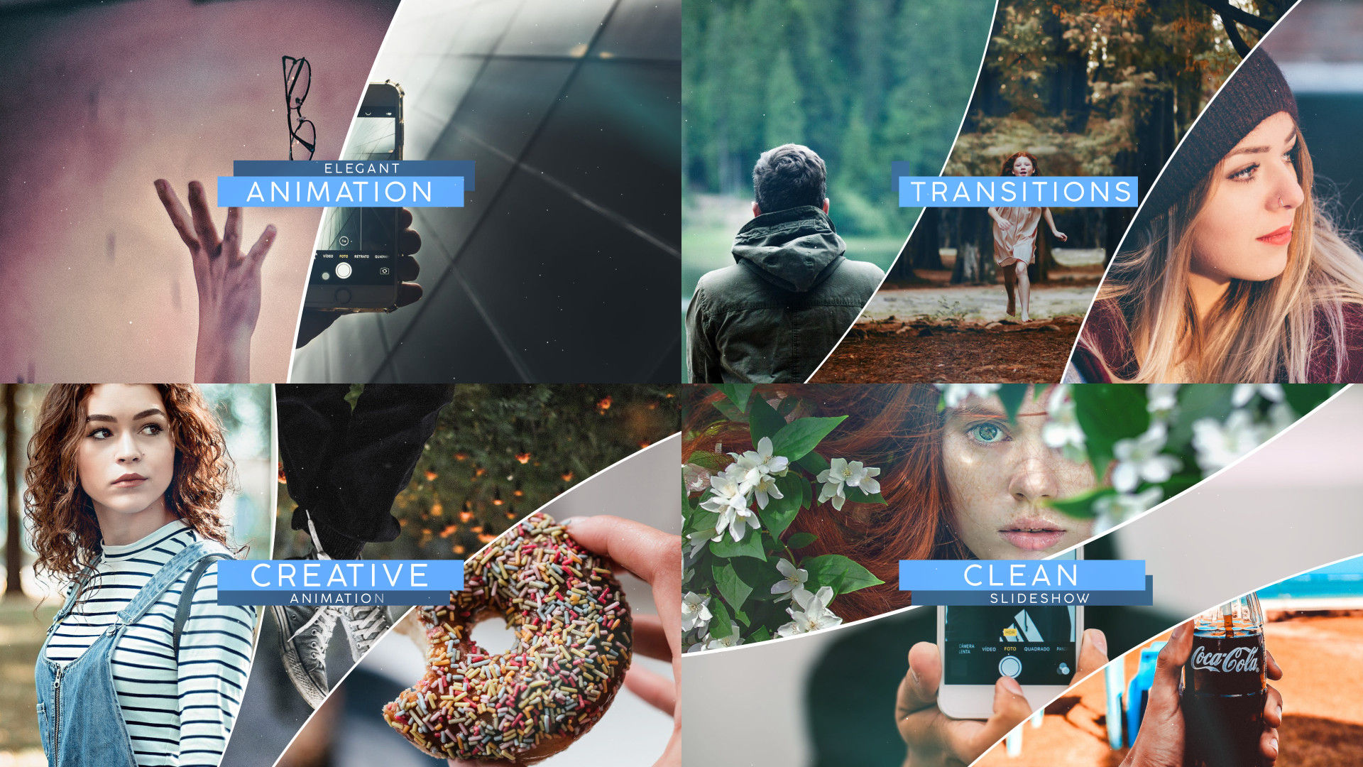 广告清洁幻灯片照片展示素材库精选AE模板