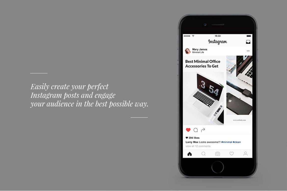 50款极简主义设计风格Instagram贴图设计模板素材库精选 Belgrade 50 Minimal Instagram Graphics插图(2)