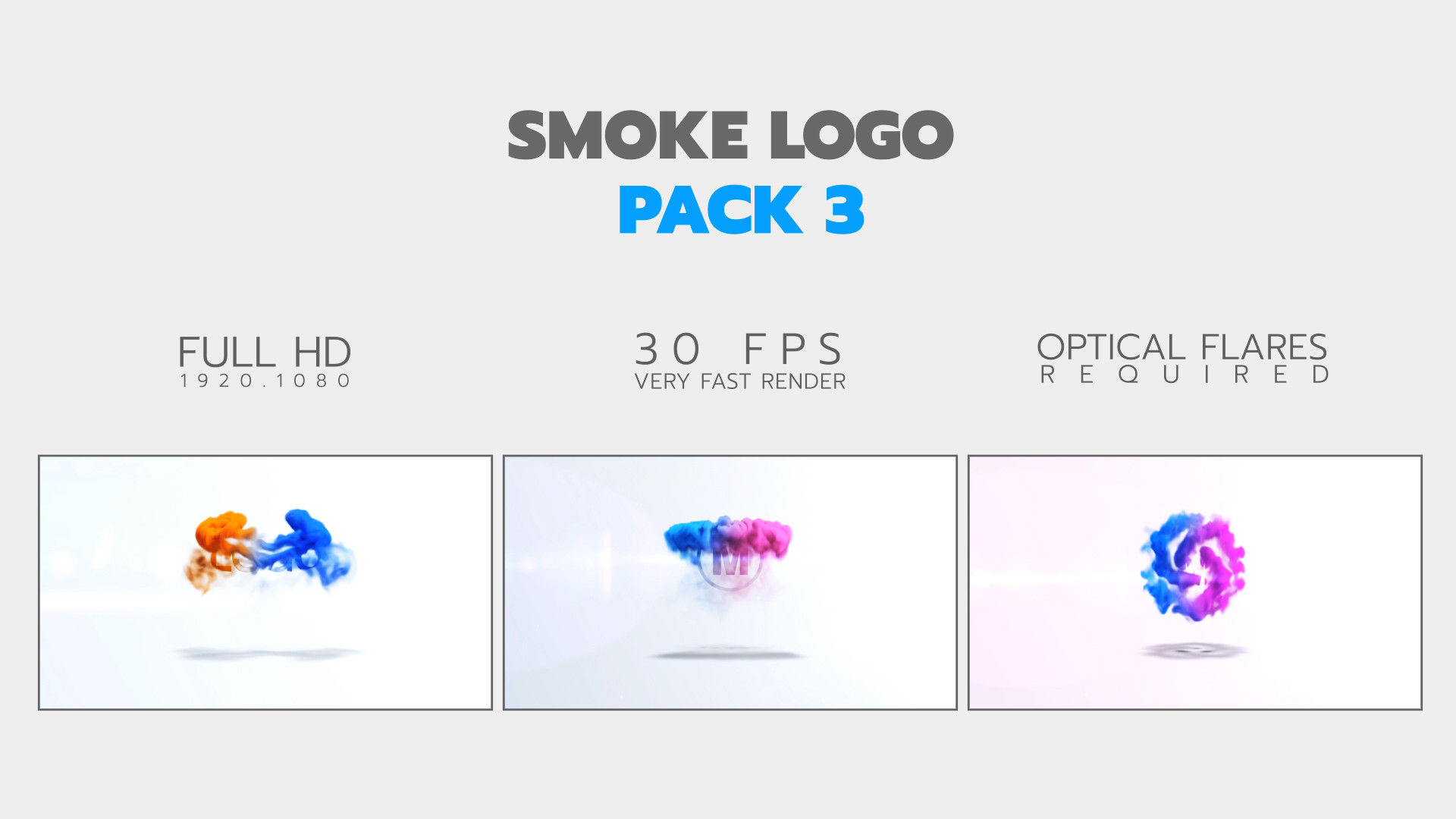 迷你烟雾LOGO标志动画片头素材库精选AE模板