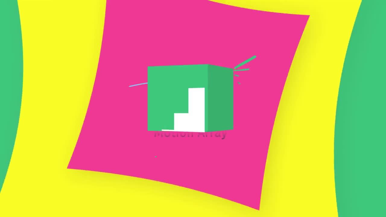 3d运动立方体最小徽标素材库精选AE模板