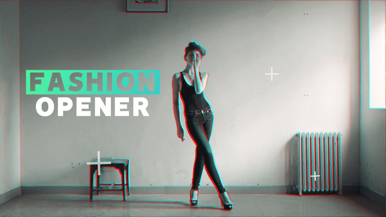 动态多彩过渡和时尚文字动作首映开场Pr模板