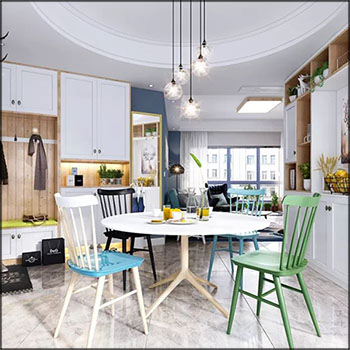 北欧餐厅素材之家精选3D模型