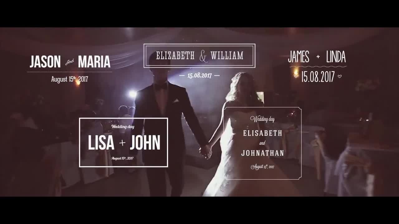 浪漫难忘的结婚婚礼文字标题素材库精选pr模板