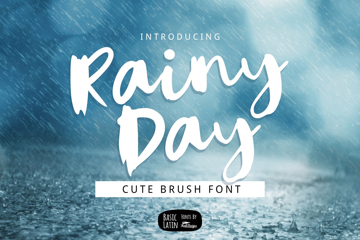 Rainy Day Brush Font插图
