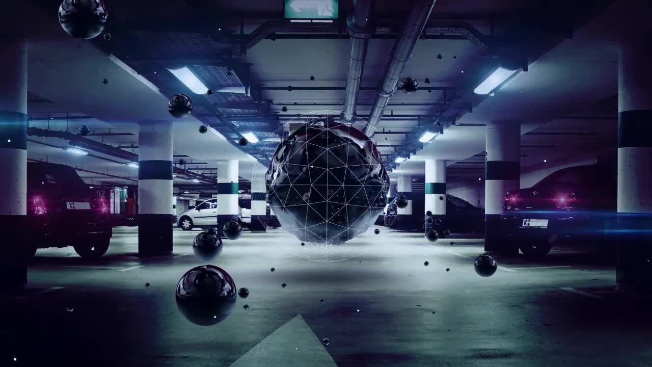 粒子能量球logo展示动画素材库推荐PR模板