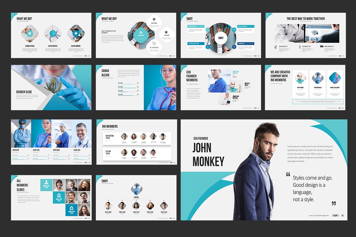 医学医疗健康主题PPT幻灯片模板素材 Medical PowerPoint Presentation插图(2)