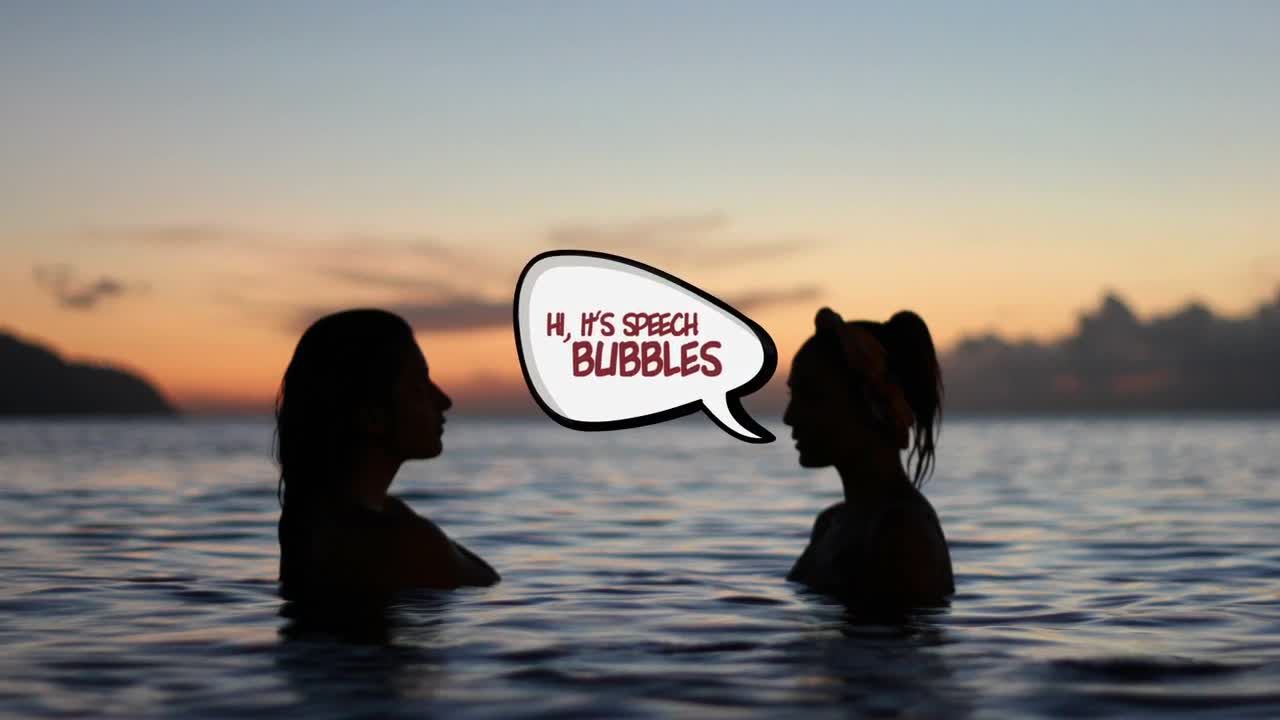 有趣的动画语音气泡素材库精选PR模板