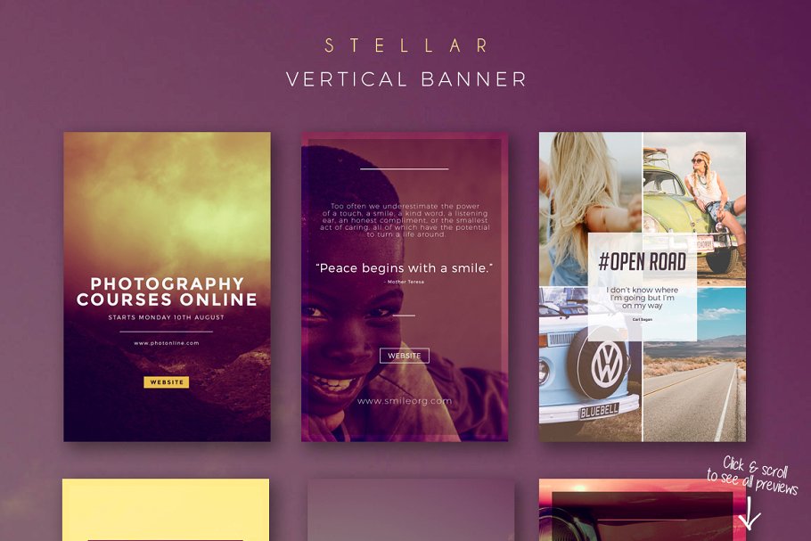 社交媒体超级Banner模板素材库精选合集 Stellar Social Media Banner Pack插图(6)