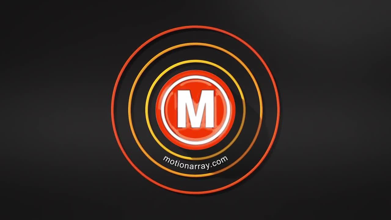 时尚的动画圆圈徽标素材库精选AE模板