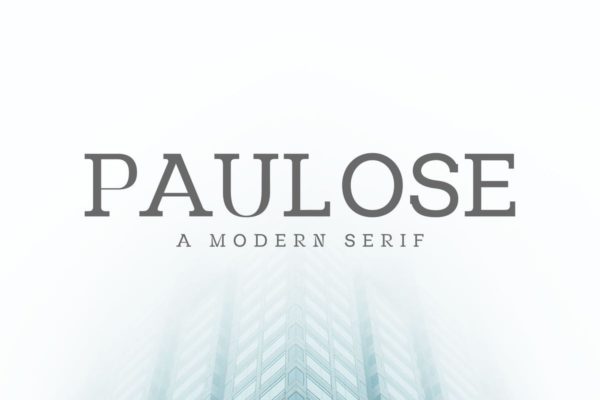 现代时尚优雅圆形衬线字体家族 Paulose Modern Serif Font Family