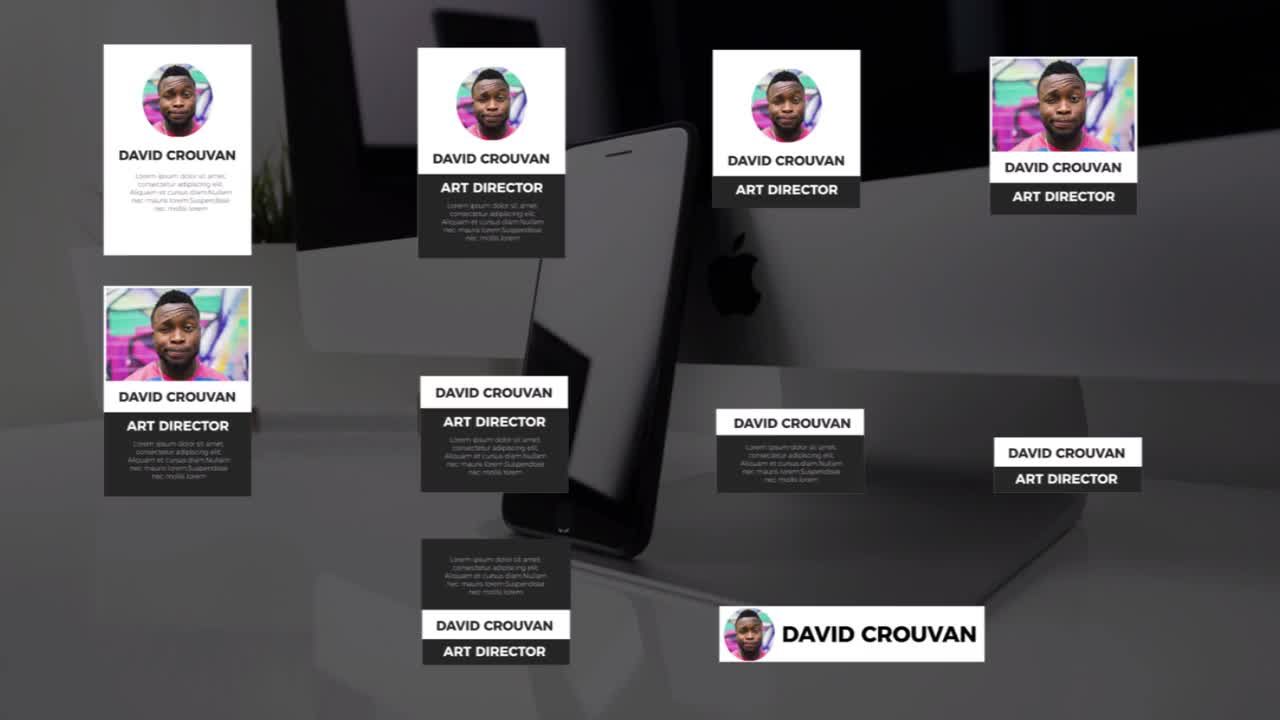 10个现代下三分之一企业演示全屏标题素材库推荐PR模板