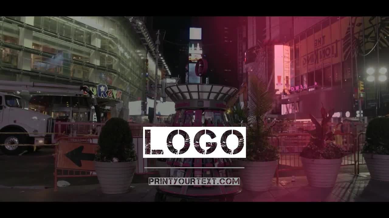 时尚的过渡效果城市幻灯片徽标展示素材库精选AE模板