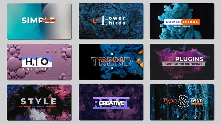 9个现代优美的全屏标题动画素材库精选AE模板