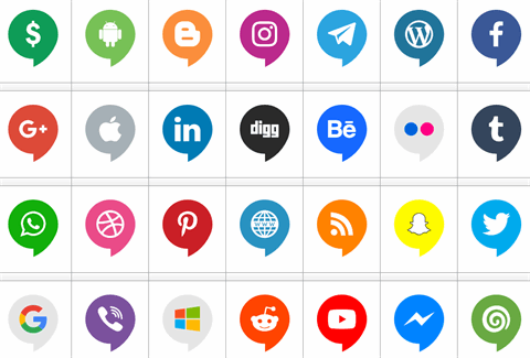 Icons Social Media 14 font素材之家精选英文字体