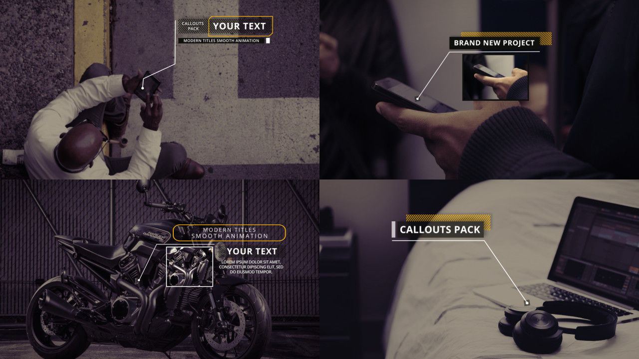 干净简洁的商品宣传标题动画素材库精选AE模板