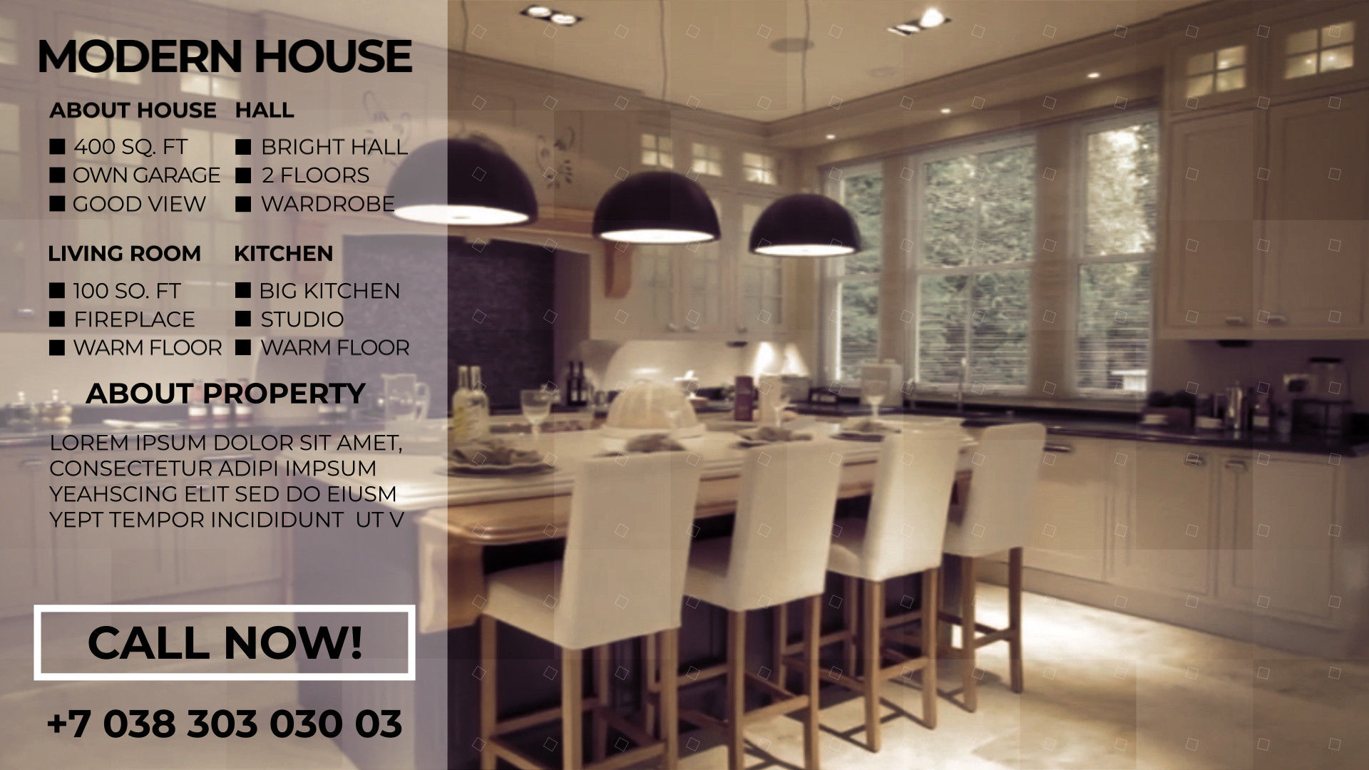 现代文本动画和平滑过渡效果房地产促销素材库精选AE模板