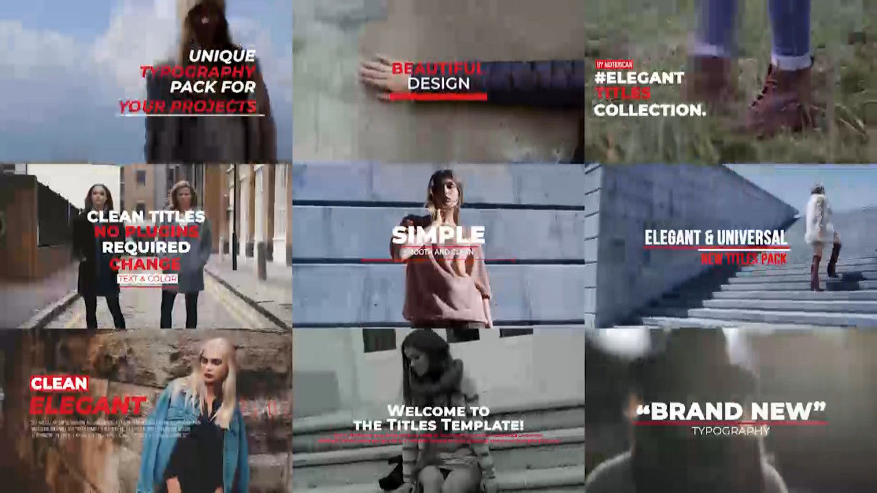 15个创意动画全屏标题素材库精选AE模板