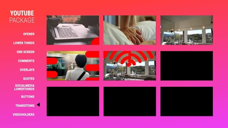 时尚精美的YouTube软件包素材库精选AE模板