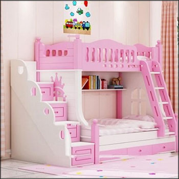欧式儿童上下铺双层床素材之家精选3D模型