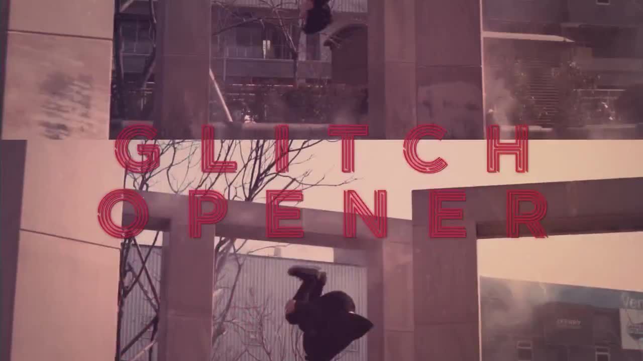 复古城市数字故障效果促销素材库精选AE模板