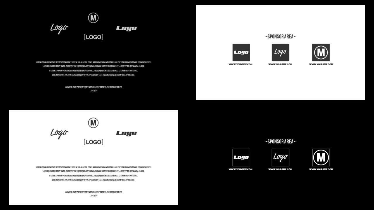 电影古典演员职员表片尾素材库精选AE模板