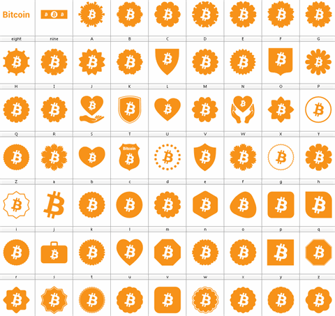Font Bitcoin Color font素材之家精选英文字体