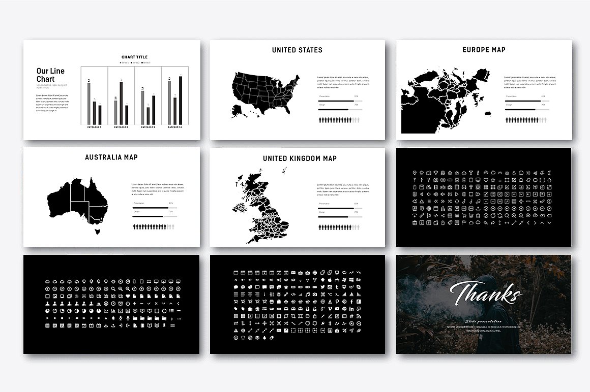 极简主义优雅和灵活的PowerPoint演示模板插图(5)
