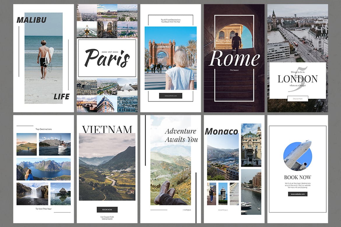50款Instagram社交平台品牌故事营销策划设计模板素材库精选 50 Instagram Stories Bundle插图(7)