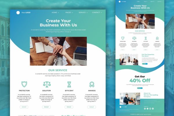 企业最新资讯邮件订阅设计模板 Business | Newsletter