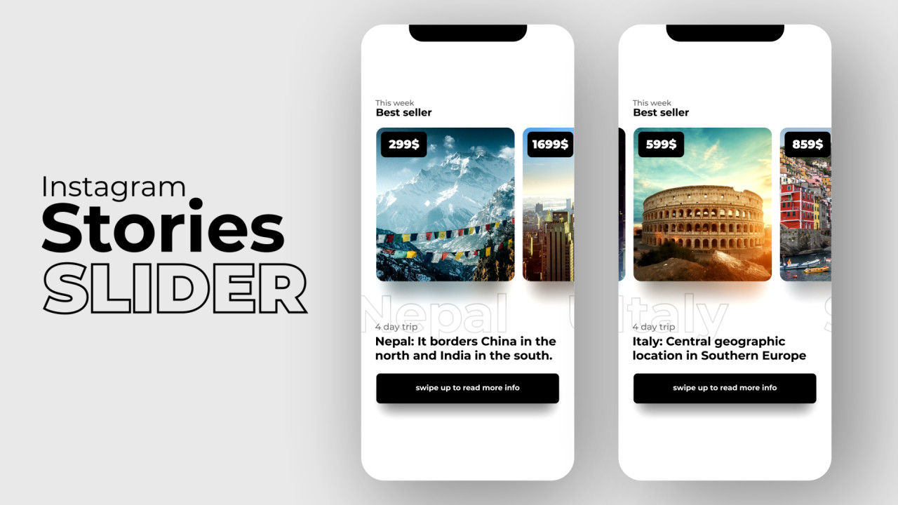 滑块商店Instagram故事素材库精选AE模板