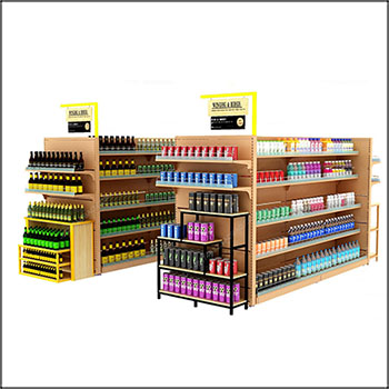 现代酒水粮油零食超市货架素材之家精选3D模型