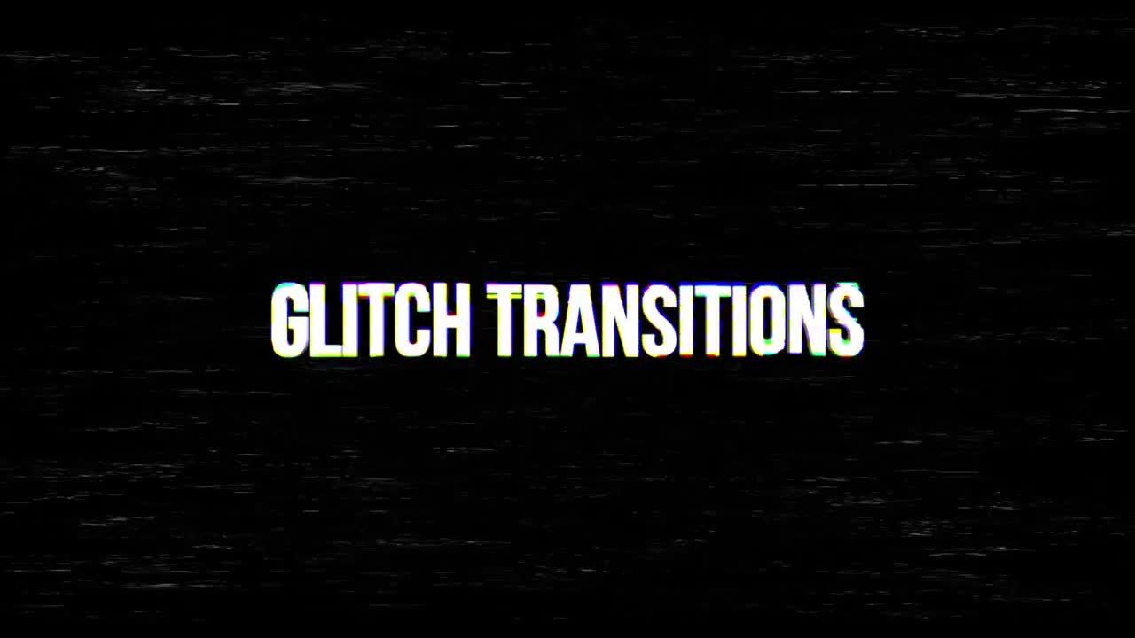 7种不同颜色和图案的毛刺转换过渡素材库推荐PR模板