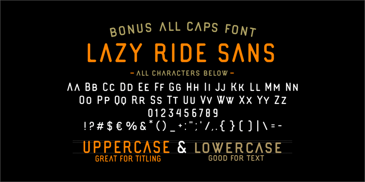 Lazy Ride Personal Use font插图9 Lazy Ride Personal Use font插图9