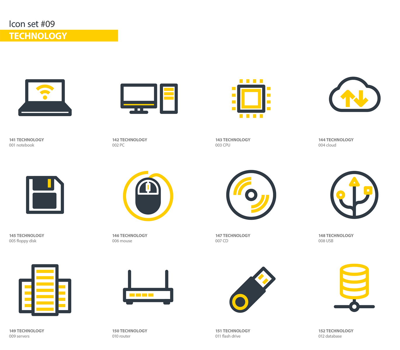 300+多行业分类扁平设计风格矢量图标素材 300+ Flat Icons Package插图(8)