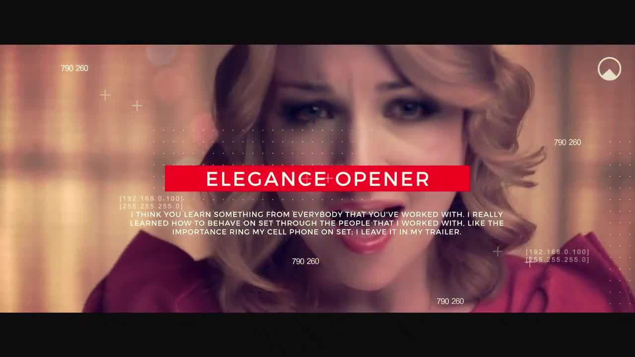 时尚简单干净的电影动画素材库精选AE模板