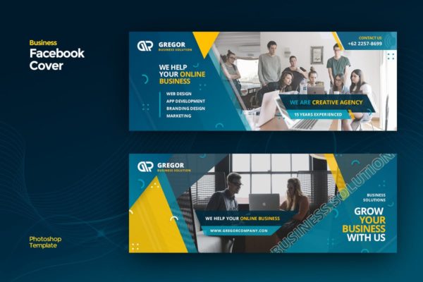 创新企业Facebook宣传主页封面设计模板素材库精选 Facebook Cover Template