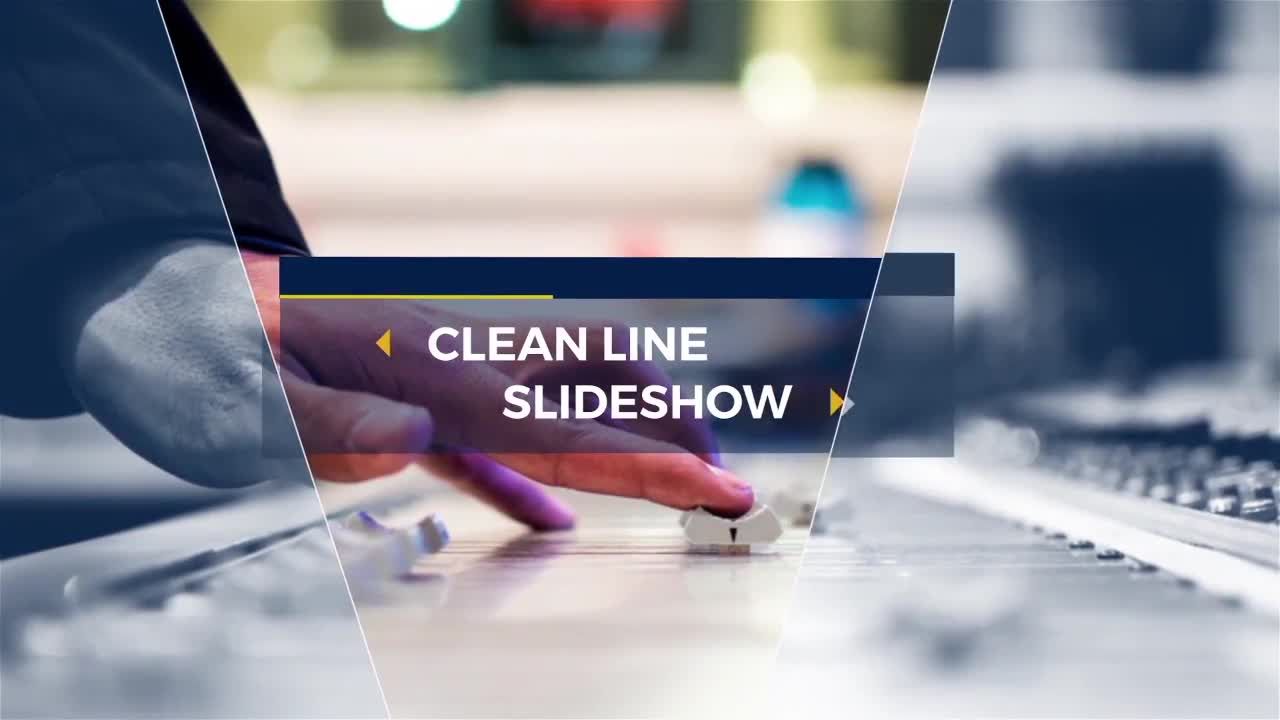 简洁的线条滑动效果文本动画素材库精选AE模板