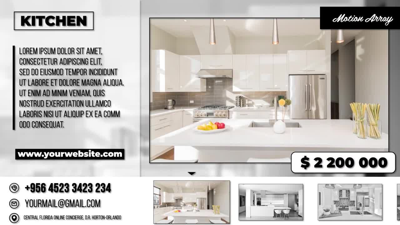 专业设计的房地产促销AE视频模板