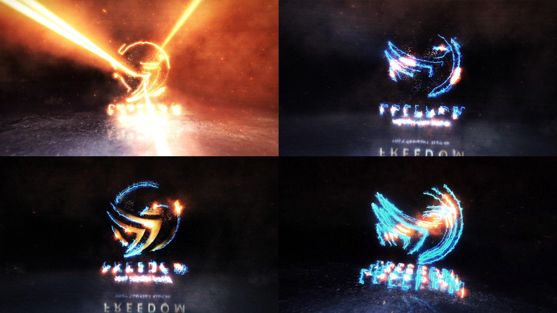 充满活力的徽标显示合集素材库精选AE模板