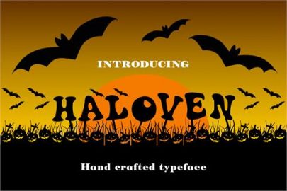 Haloven font素材之家精选英文字体