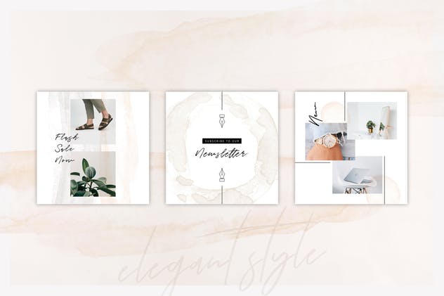 社交新媒体时尚潮流主题广告PSD动画模板v3 ANIMATED Instagram Posts – So Female插图(4)