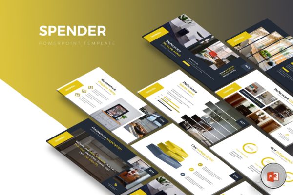 室内设计PPT幻灯片设计模板下载 Spender – Powerpoint Template