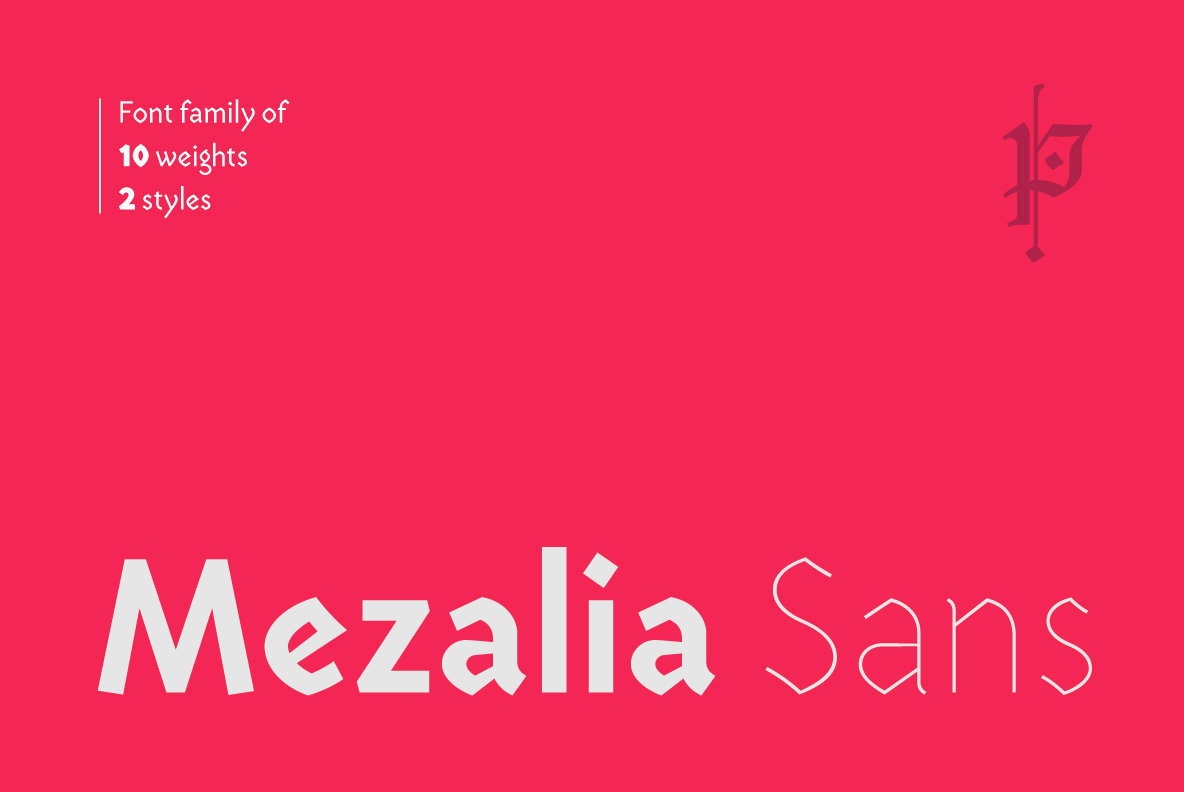 Mezalia Sans Font Family素材之家精选英文字体