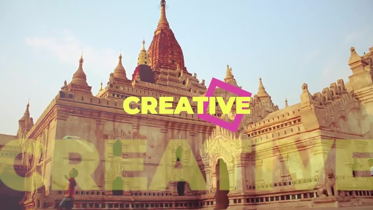 具有色彩鲜艳的设计和柔和的漏光效果旅行幻灯片Pr模板