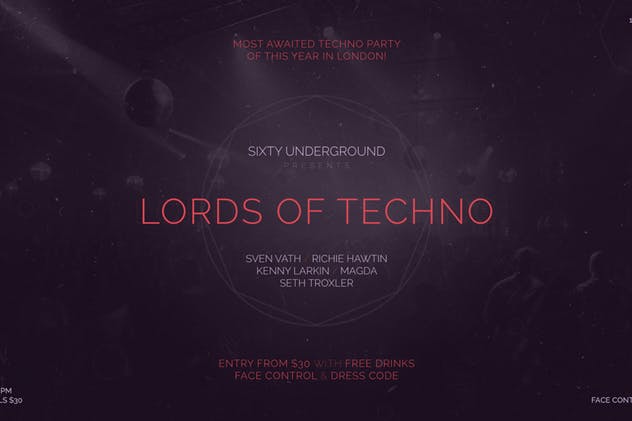 俱乐部/音乐派对活动网站设计Muse模板素材库精选 Party Promoter – Club Music Event Muse Template插图(2)