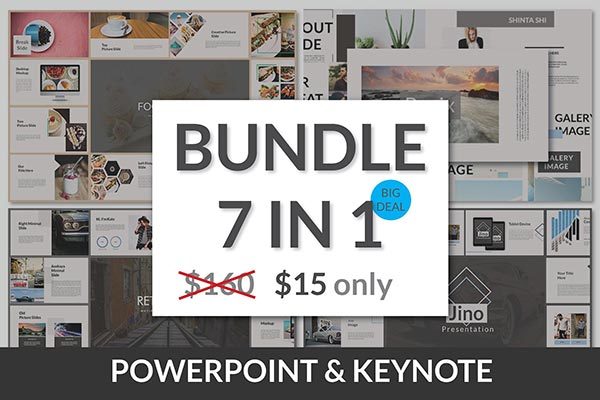 极简主义7合1Powerpoint和keynote模板合辑下载 Bundle 7 in 1 Powerpoint &amp; Keynote [pptx,key]