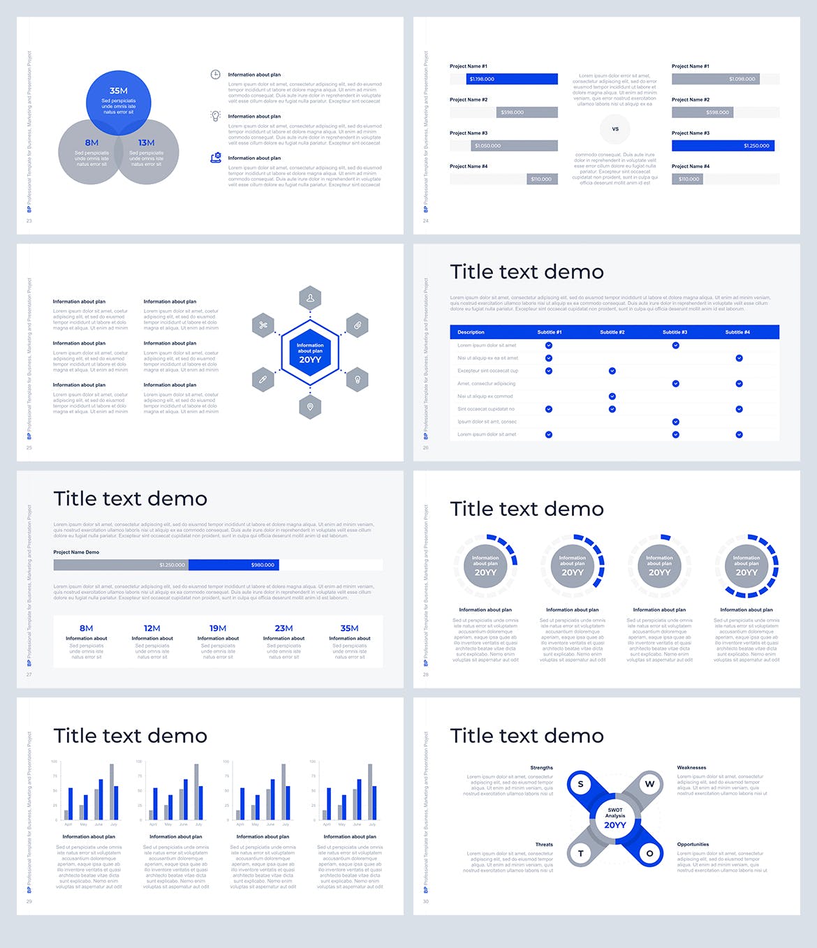 创业融资商业计划书PPT幻灯片模板 Business Planner PowerPoint Template插图(4)