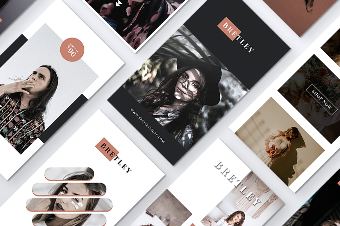 10款Instagram社交平台品牌故事设计模板素材库精选 BRETLEY Fashion Store Instagram Stories插图(3)