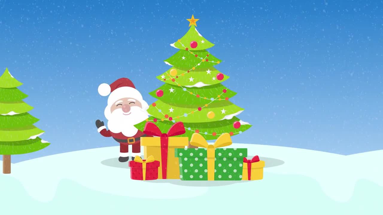 快乐圣诞节logo展示素材库精选AE模板